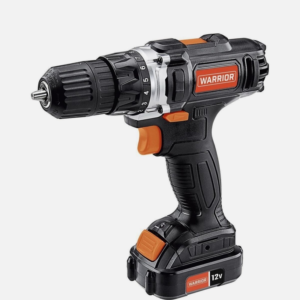 Warrior Black and Orange Cordless Drill